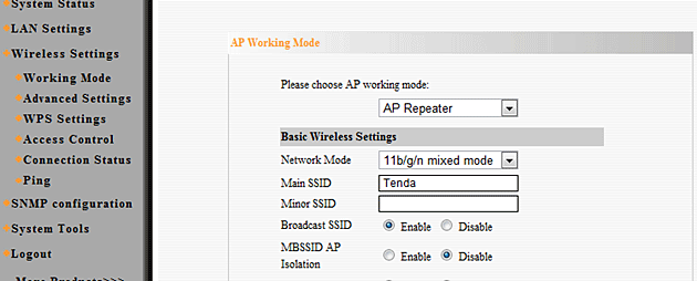 Access Point Browser Configuration